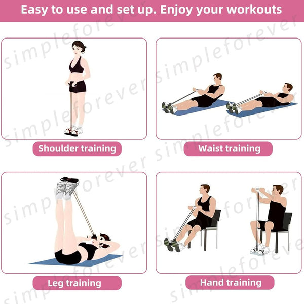 Exercise Tension Rope Foot Pedal 