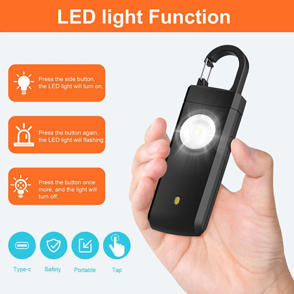 140Db Personal Alarm Safety Keychain