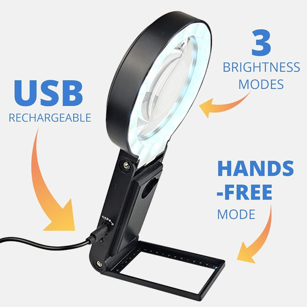 Vision Aid 30X Hands-Free Magnifying Glass