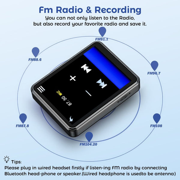 Portable Bluetooth Touch Hifi Audio Support 128GB