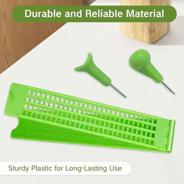 Braille Writing Slate with Stylus Portable Learning