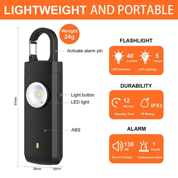 140Db Personal Alarm Safety Keychain