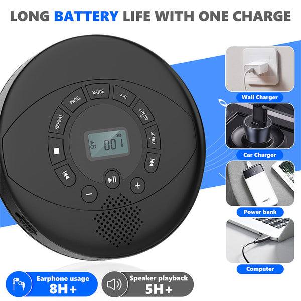 CD Player with Speaker Bluetooth Audiobook