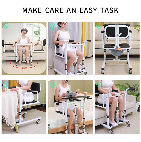 Lifts for Home Use,Electric Patient Lift Transfer Chair,Bathroom Wheelchair NEW