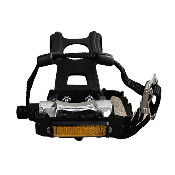 Heavy Duty Bike Pedals Toe Clips Straps