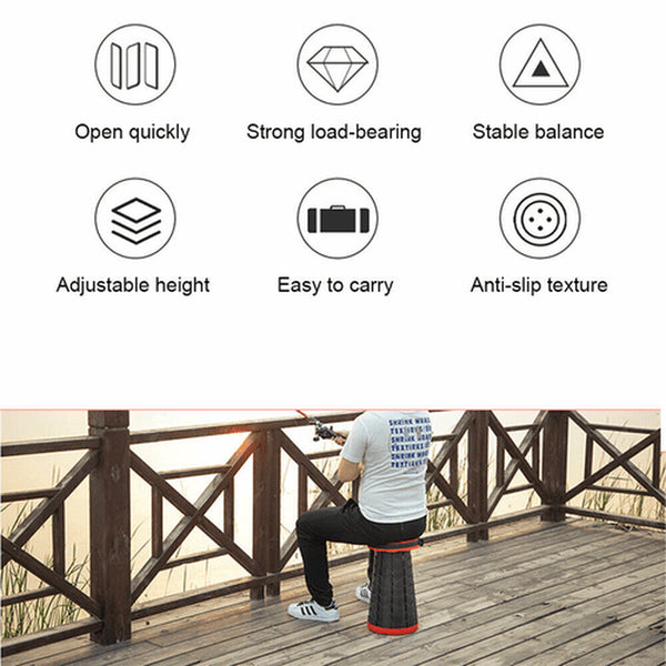 Portable Telescopic Folding Stool 