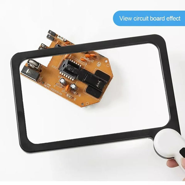 Rectangular 5X Handheld Magnifying Glass 