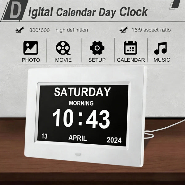 Digital Calendar Clock Alarm Extra Large