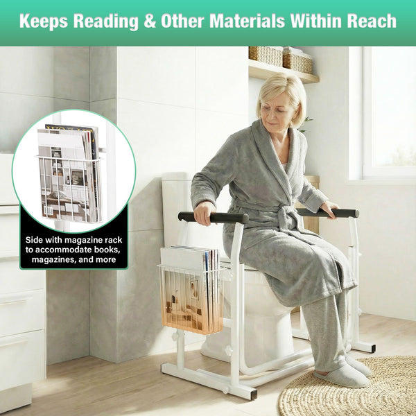 Toilet Support Frame with  Storage Basket