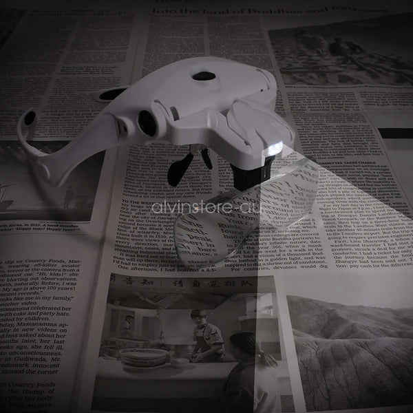 5 Lens Magnifying Glasses with LED Light 