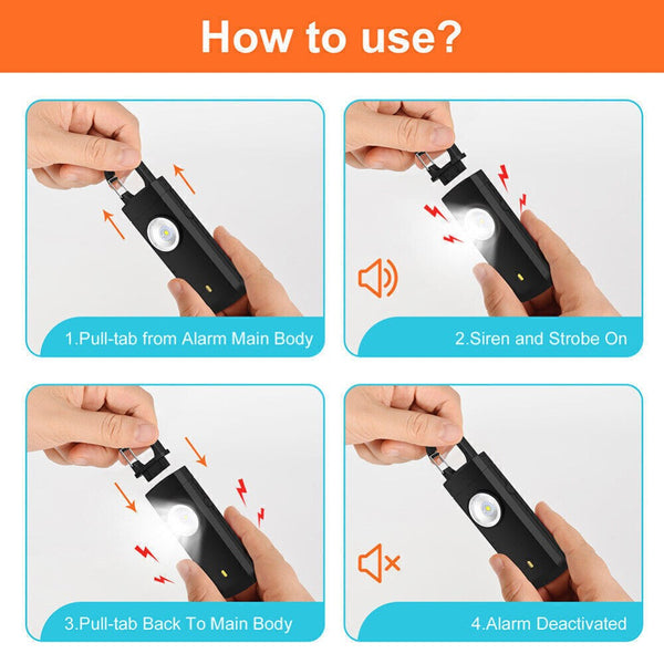 140Db Personal Alarm Safety Keychain