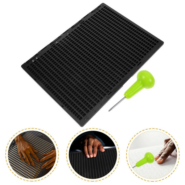Braille Plate with Stylus Writing