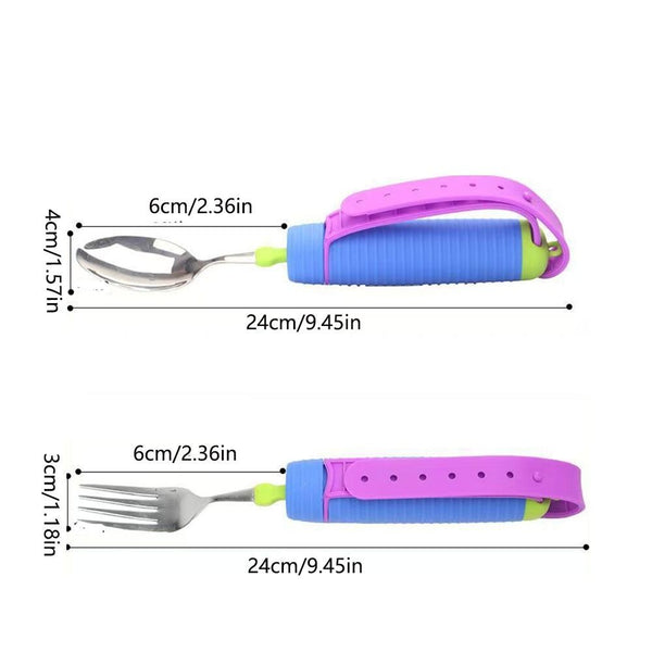 2Pcs Set Adaptive Feeding Utensil