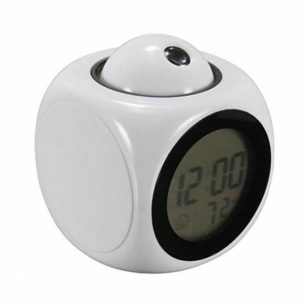 Clock LED Wall/Ceiling Projection LCD Digital Voice 