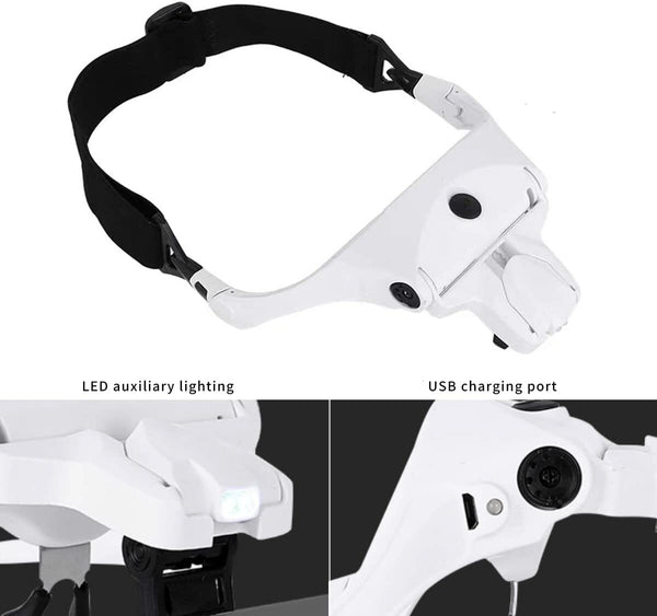 5 Lens Magnifying Glasses with LED Light