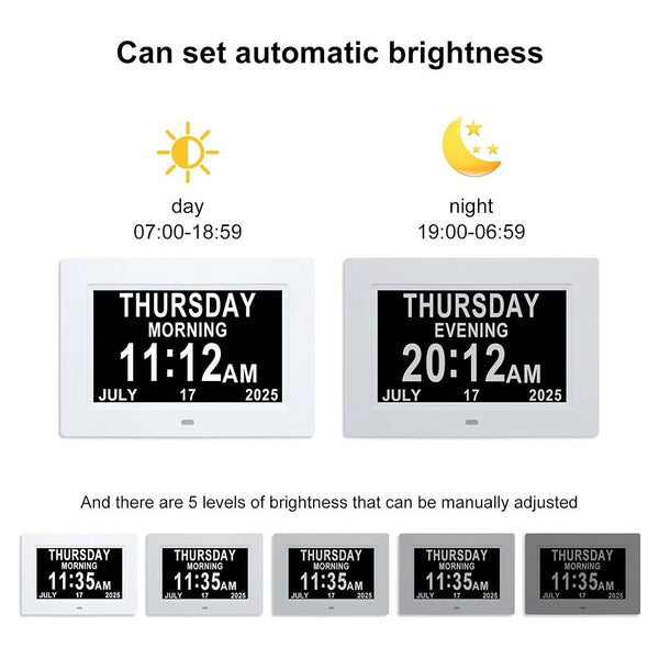 Digital Calendar Clock Alarm Extra Large