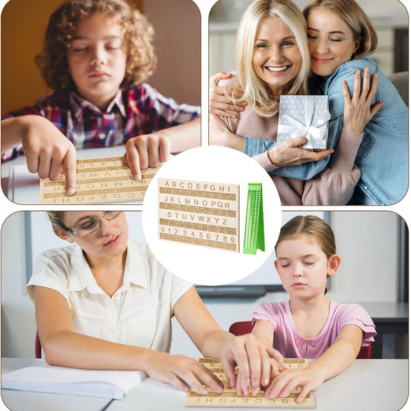 Braille Writing Slate with Stylus Portable Learning