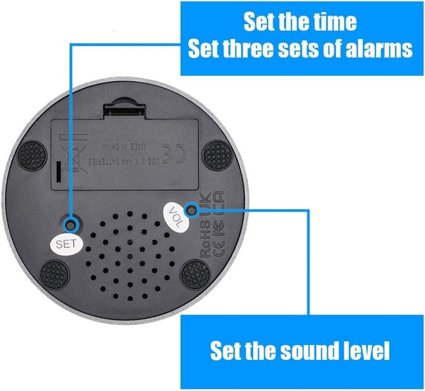 Talking Button Clock Visually Impaired Alarm Clock 