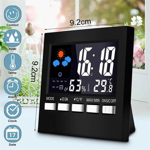 Alarm Clock LED Temperature Time Day/Night 