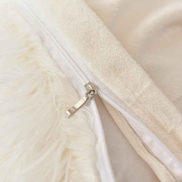 Therapeutic Fluffy Velvet Fleece Quilt Cover and Pillowcases - Cream