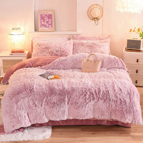 Therapeutic Fluffy Quilt Comforter Set - Marble & Animal Print Colours