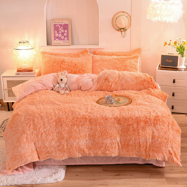 Therapeutic Fluffy Quilt Comforter Set - Marble & Animal Print Colours