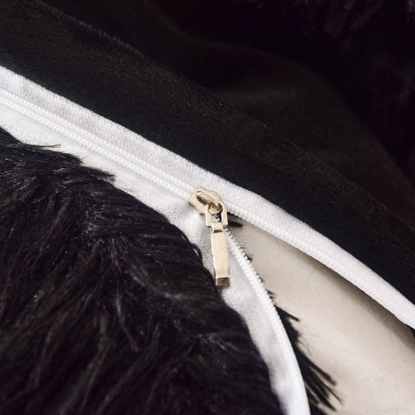 Therapeutic Fluffy Faux Mink & Velvet Fleece Quilt Cover Set - Black
