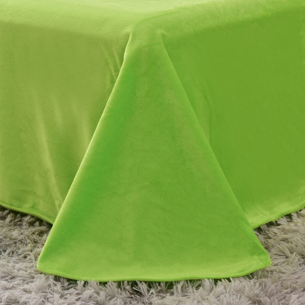 Therapeutic Fluffy Faux Mink & Velvet Fleece Quilt Cover Set - Lime Green