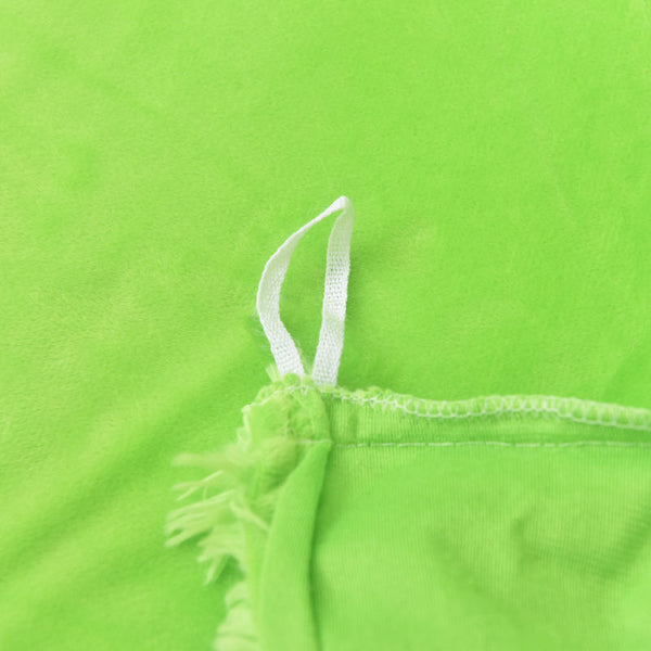 Therapeutic Fluffy Faux Mink & Velvet Fleece Quilt Cover Set - Lime Green