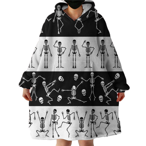 Therapeutic Blanket Hoodie - Dancing Skulls (Made to Order)