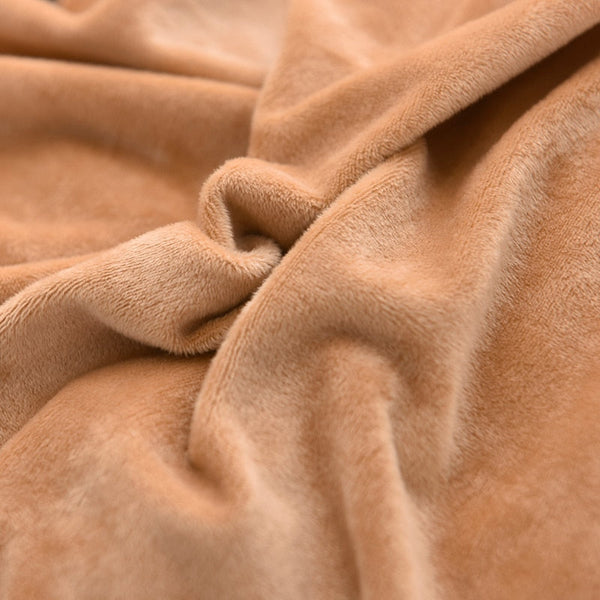 Therapeutic Velvet Fleece Quilt Cover Set - Camel