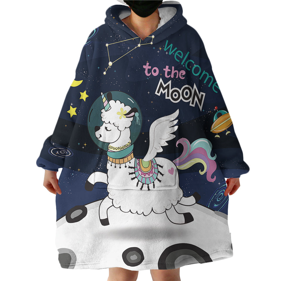 Therapeutic Blanket Hoodie - Llama Unicorn (Made to Order)