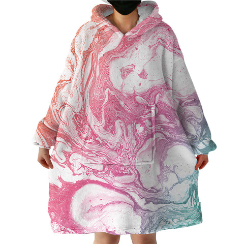 Therapeutic Blanket Hoodie - Marble Pink (Made to Order)