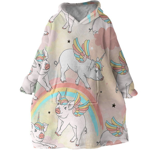 Therapeutic Blanket Hoodie - Pig Unicorn (Made to Order)