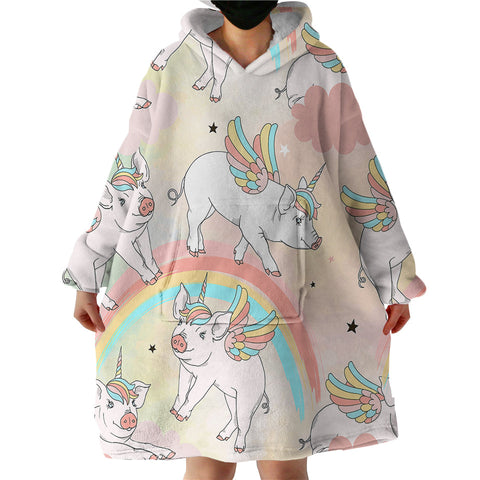 Therapeutic Blanket Hoodie - Pig Unicorn (Made to Order)