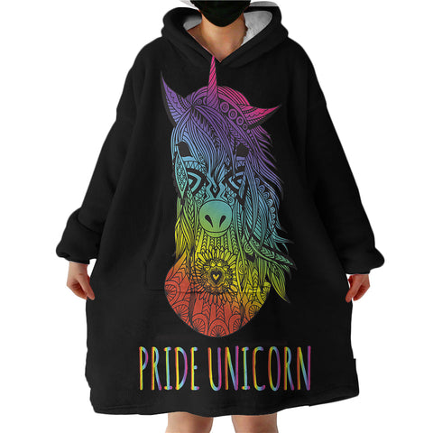 Therapeutic Blanket Hoodie - Pride Unicorn (Made to Order)