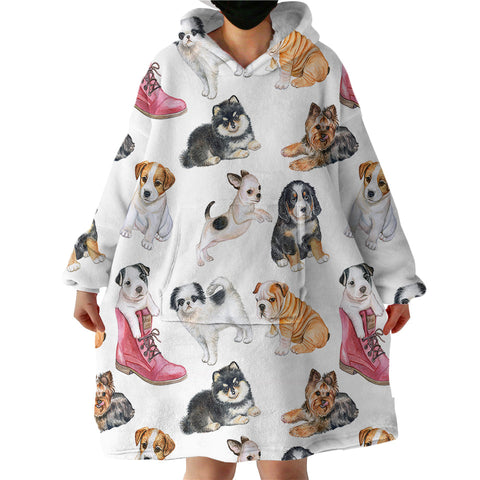 Therapeutic Blanket Hoodie - Puppies (Made to Order)