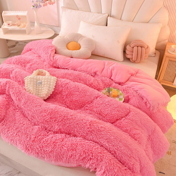 Therapeutic Fluffy Quilt Comforter Set - 4 Colours