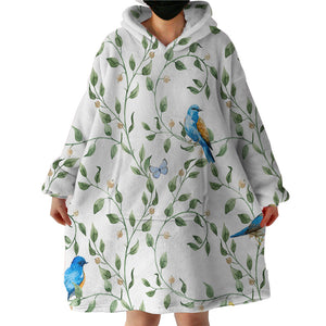 Therapeutic Blanket Hoodie - Birds (Made to Order)