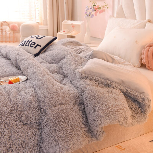Therapeutic Fluffy Quilt Comforter Set - 4 Colours