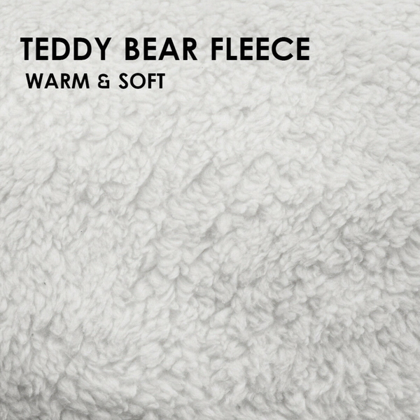 Therapeutic Teddy Bear Fleece Quilt Cover - Grey