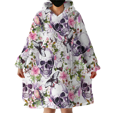 Therapeutic Blanket Hoodie - Skull Flower (Made to Order)