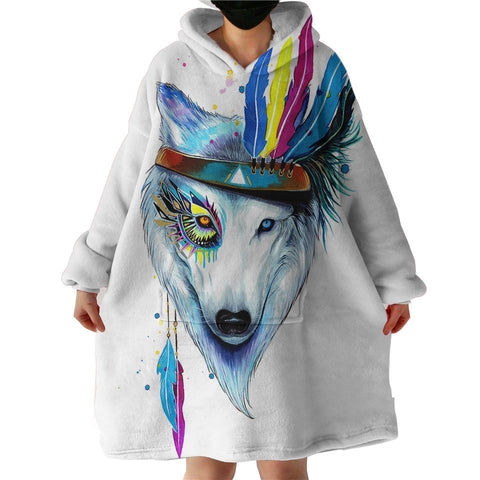 Therapeutic Blanket Hoodie - Wolf Boho (Made to Order)