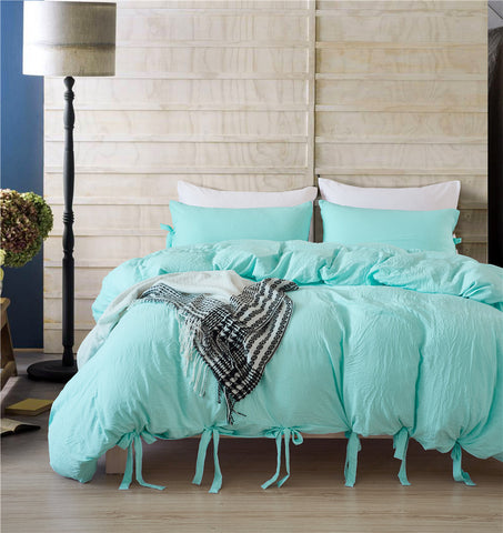 Bowknot Bedding Set - Mint