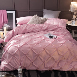 Washed Silk Bedding Set 4pcs - Pink