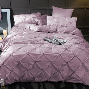 Washed Silk Bedding Set 4pcs - Violet