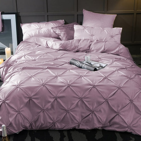 Washed Silk Bedding Set 4pcs - Violet