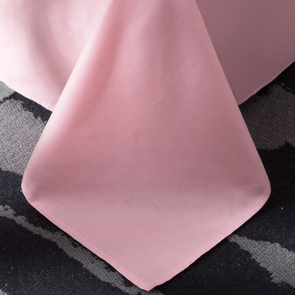 Washed Silk Bedding Set 4pcs - Pink