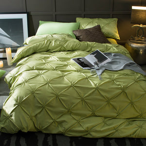 Washed Silk Bedding Set 4pcs - Forest