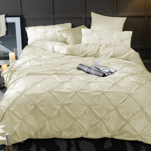 Washed Silk Bedding Set 4pcs - Cream